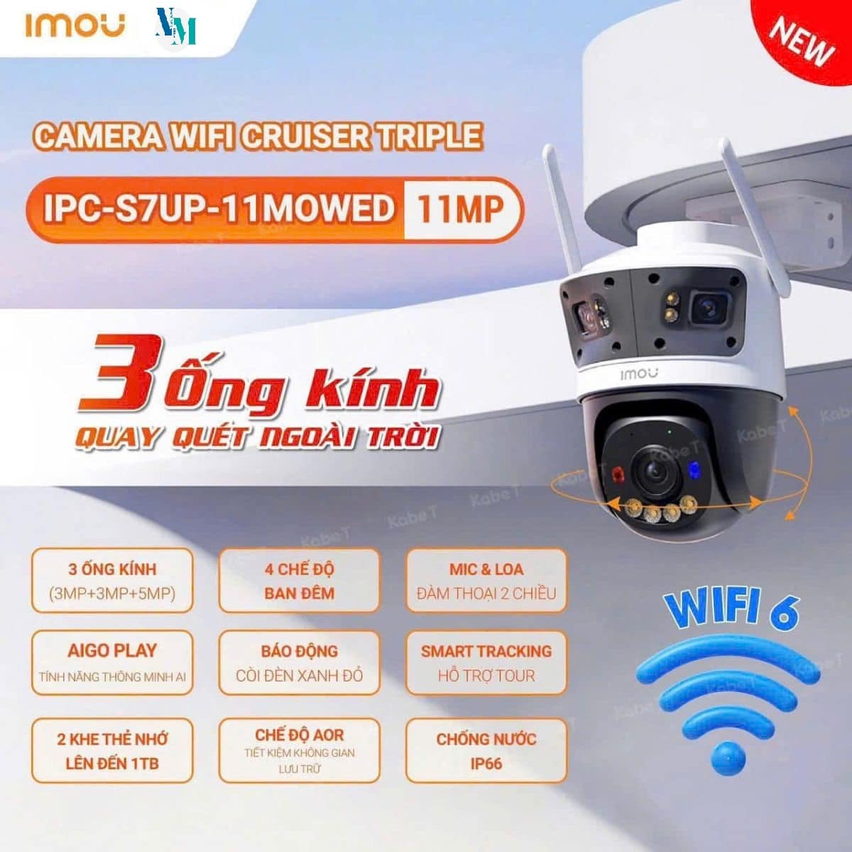 Camera Imou 3 mắt Cruiser Triple IPC-S7UP-11M0WED